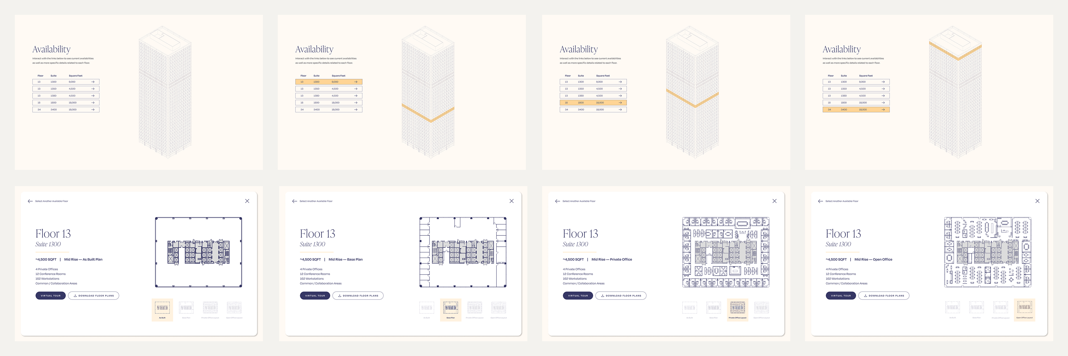 Interactive Building Module Wireframes